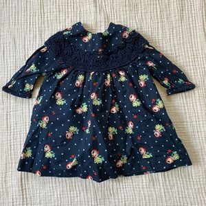 Gap Long Sleeve Navy Floral Dress